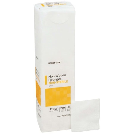 Mckesson NonSterile USP Type VII Gauze Sponge, 2 x 2 Inch, 200PK 42222000